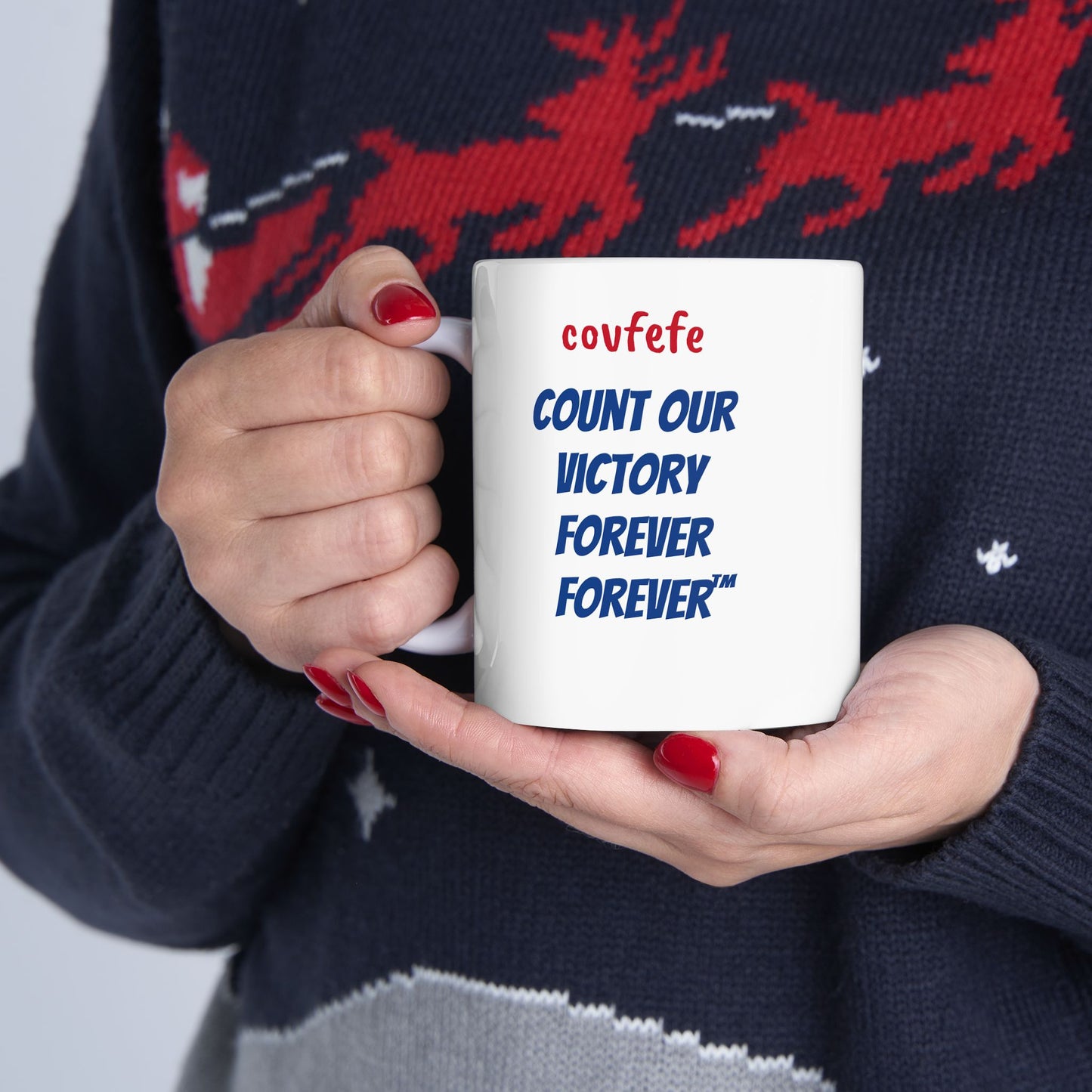 COVFEFE Ceramic Mug, (11oz) with meaning and ENJOY!
