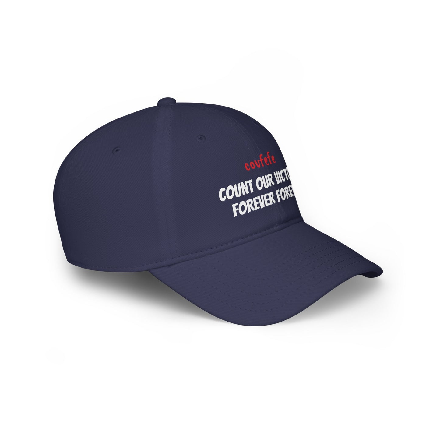 COVFEFE with meaning Low Profile Baseball Cap (Navy)