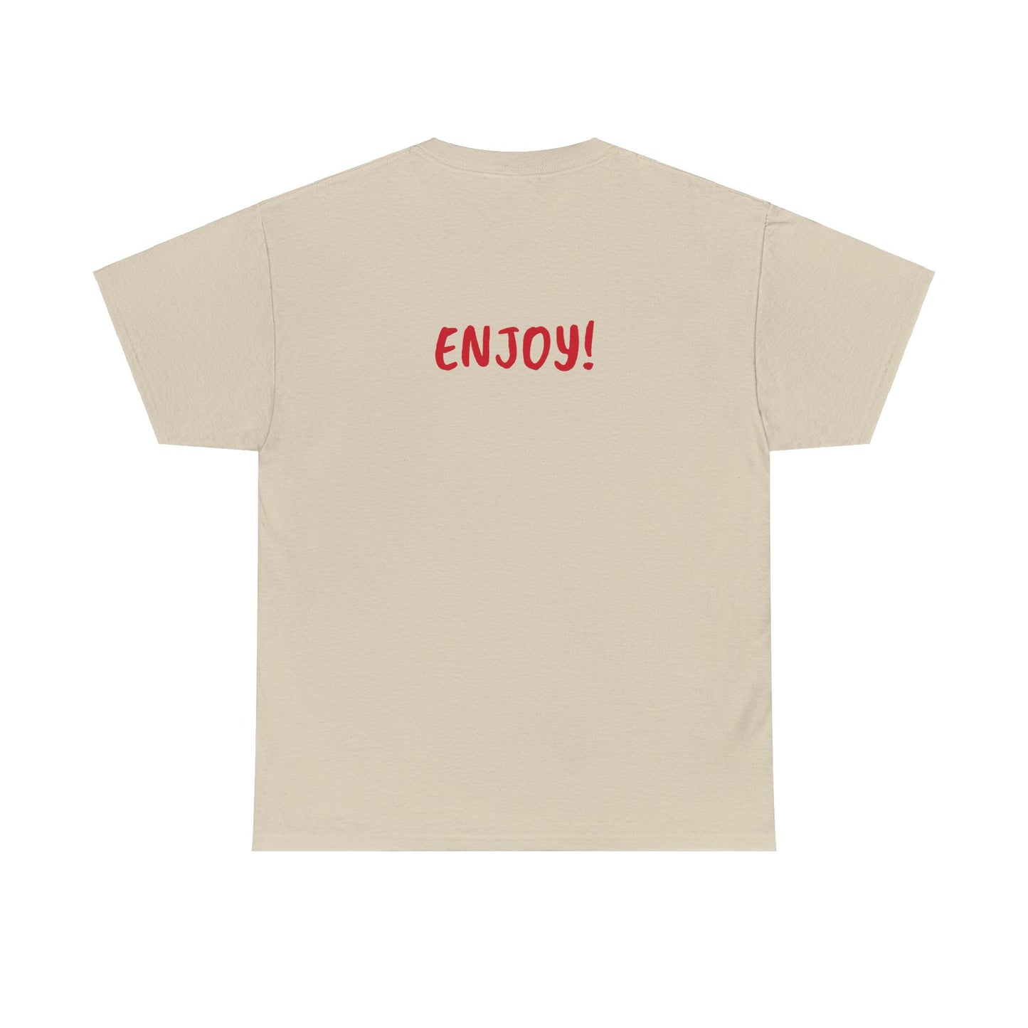 COVFEFE with ENJOY (khaki, color lettering) - Unisex Heavy Cotton Tee